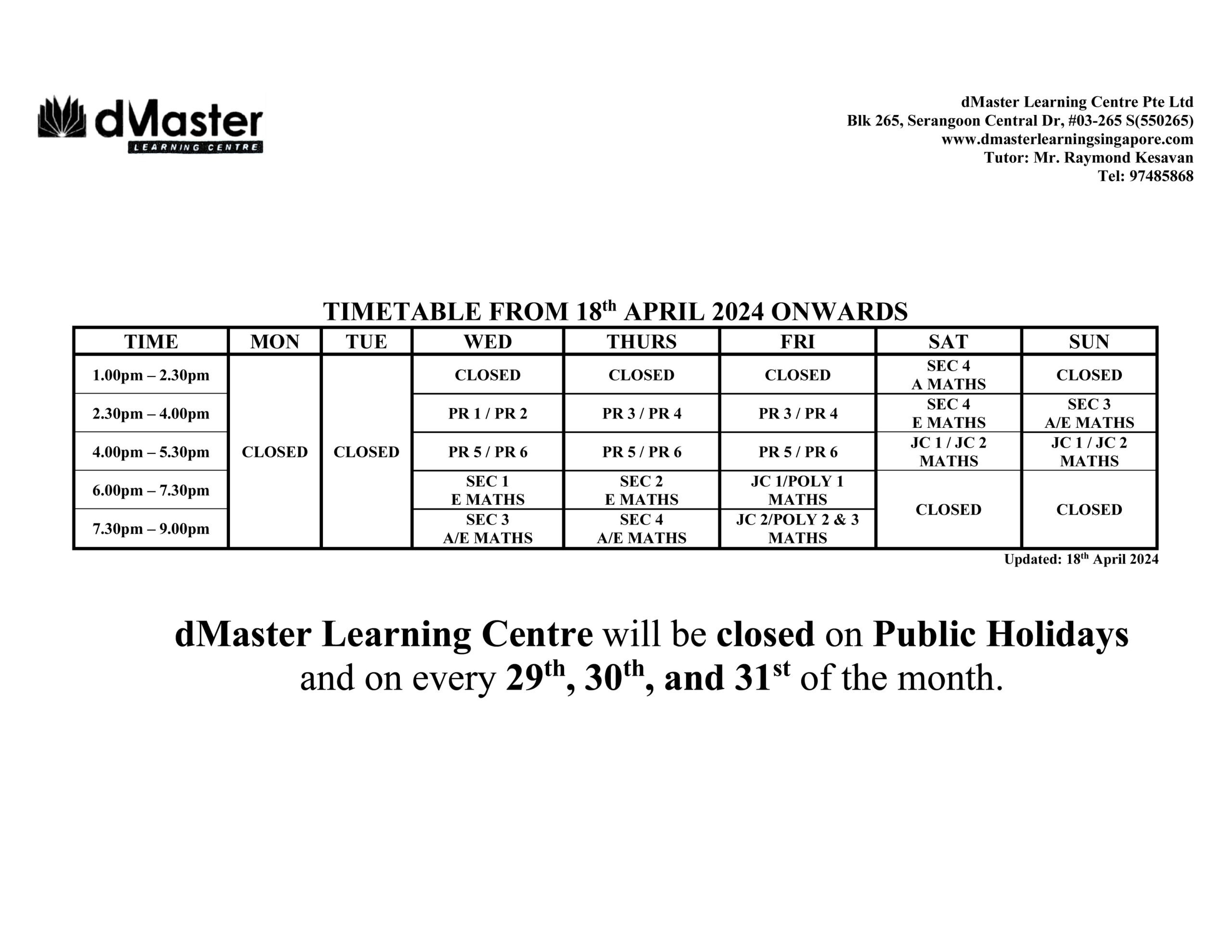 math serangoon